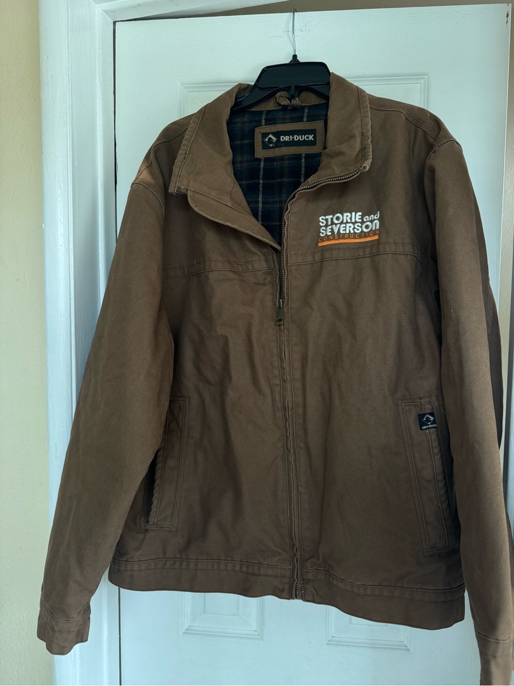 Dri-Duck Men's Brown Lightweight Work Jacket with Storie & Severson Embroidery